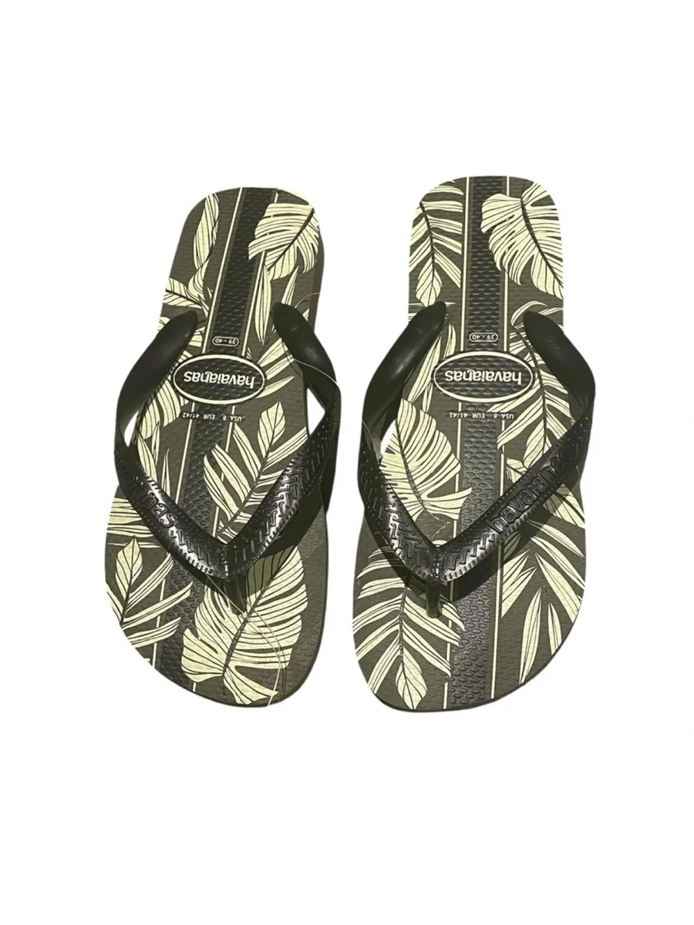 HAVAIANAS Men’s Top Aloha Leaf Print Flip Flop